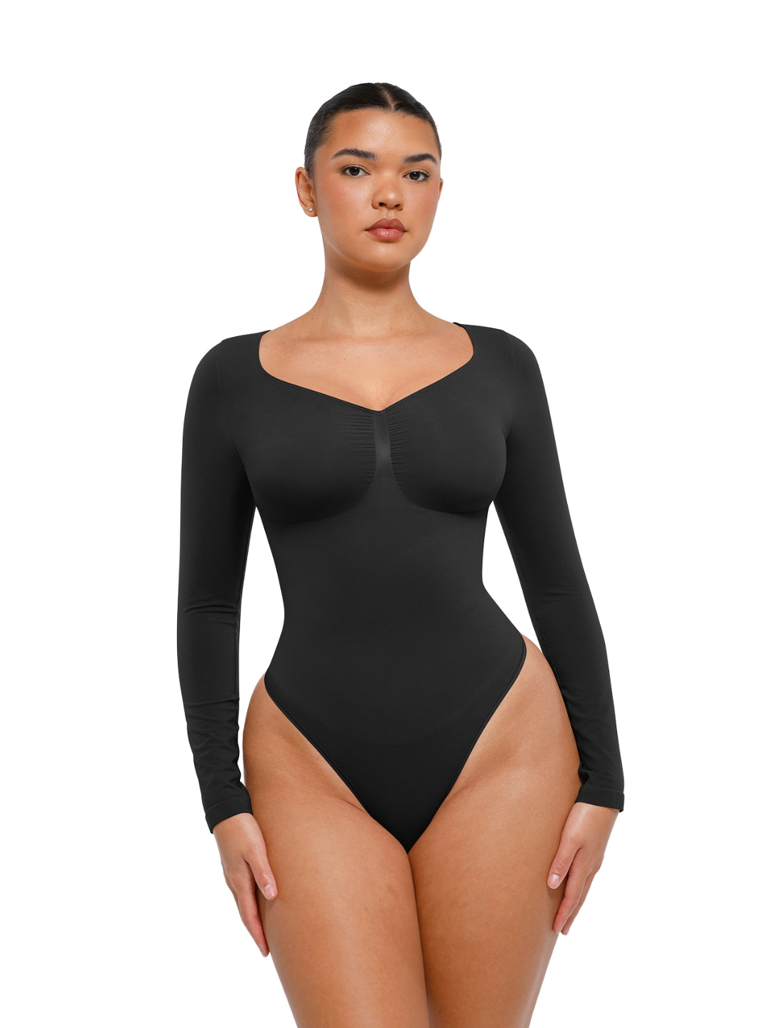 Long Sleeve Ruched Bodysuit
