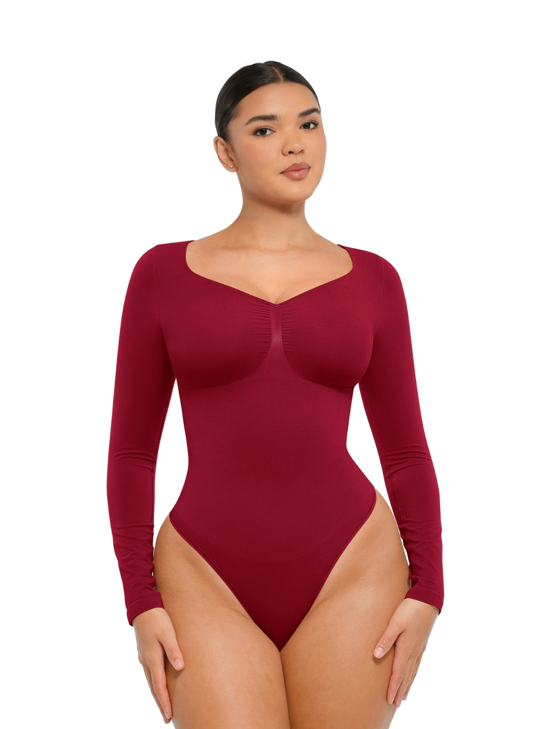 Long Sleeve Ruched Bodysuit