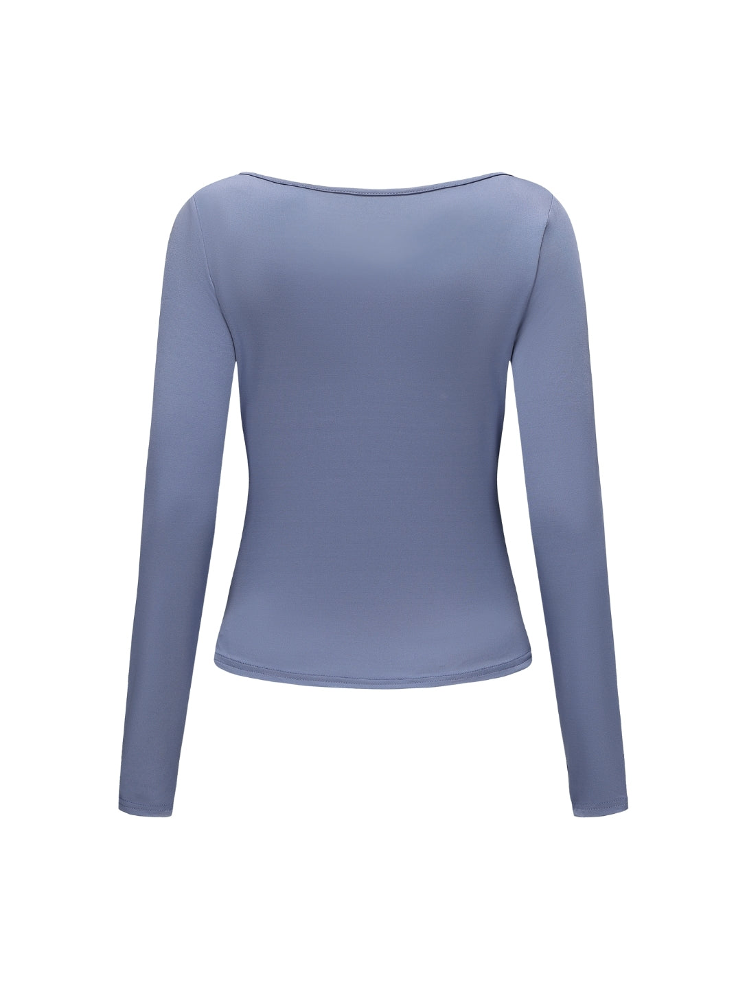 Boat Neck Long Sleeve Top - HeyShape