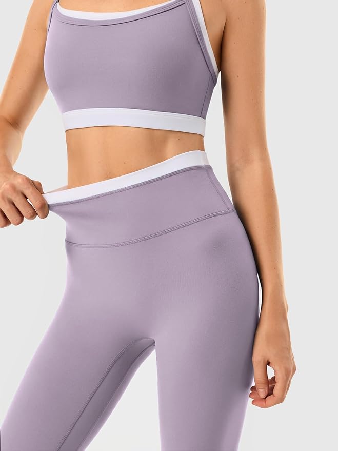 High Waisted Seamless Leggings & Double Layer Sports Bra