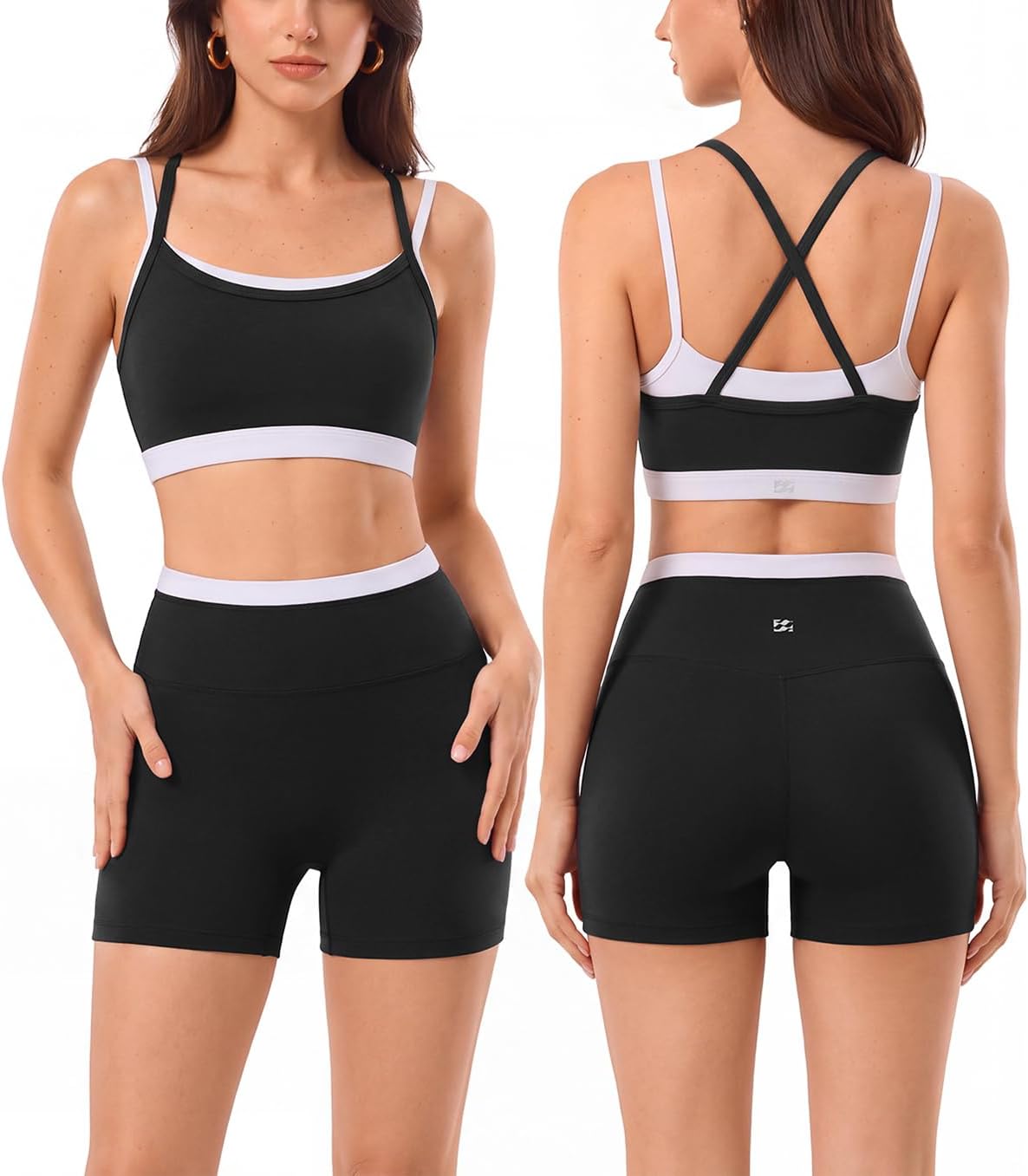 High Waisted Seamless Leggings & Double Layer Sports Bra