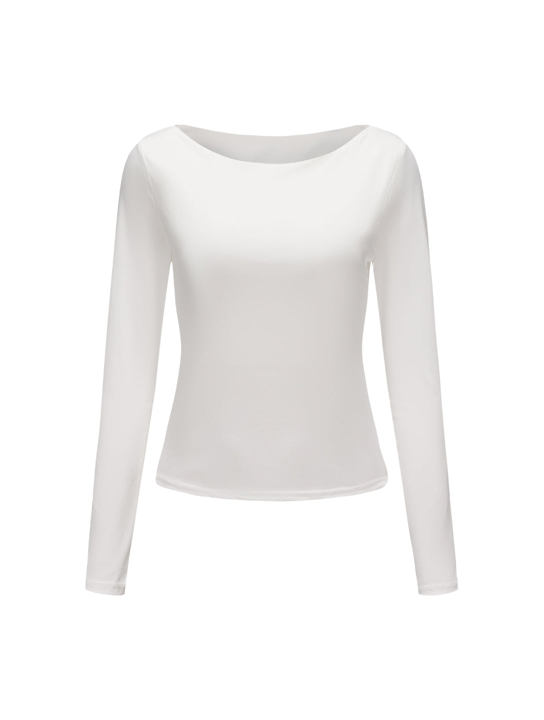 Boat Neck Long Sleeve Top