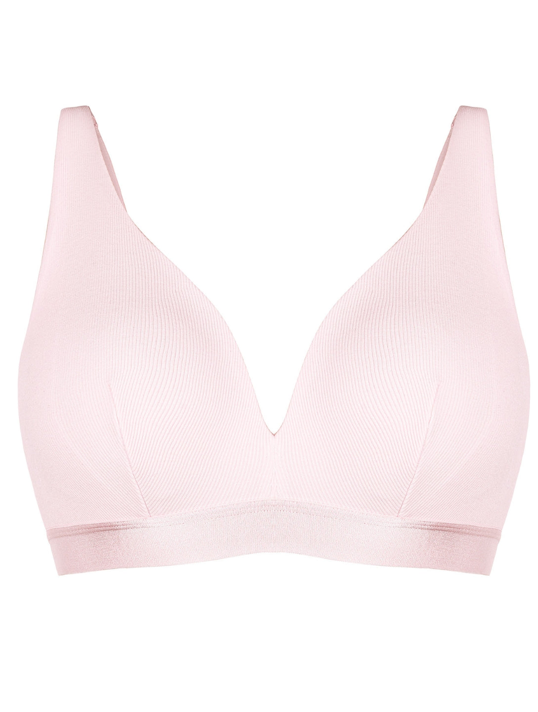Bralette acanalado con escote en V profundo