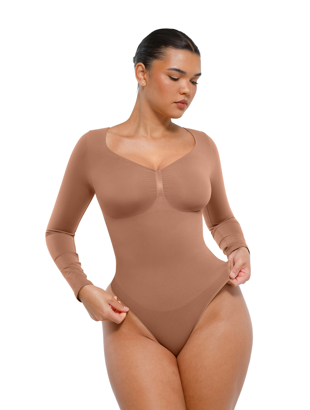 Long Sleeve Ruched Bodysuit