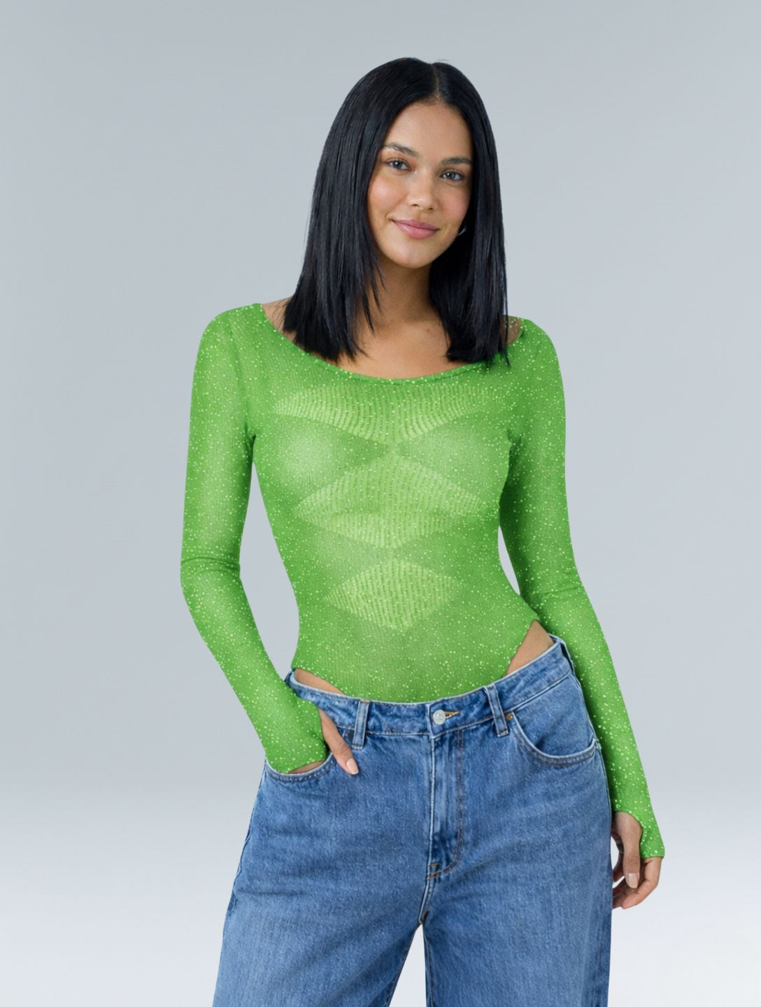 The Stardust Mesh Bodysuit - HeyShape