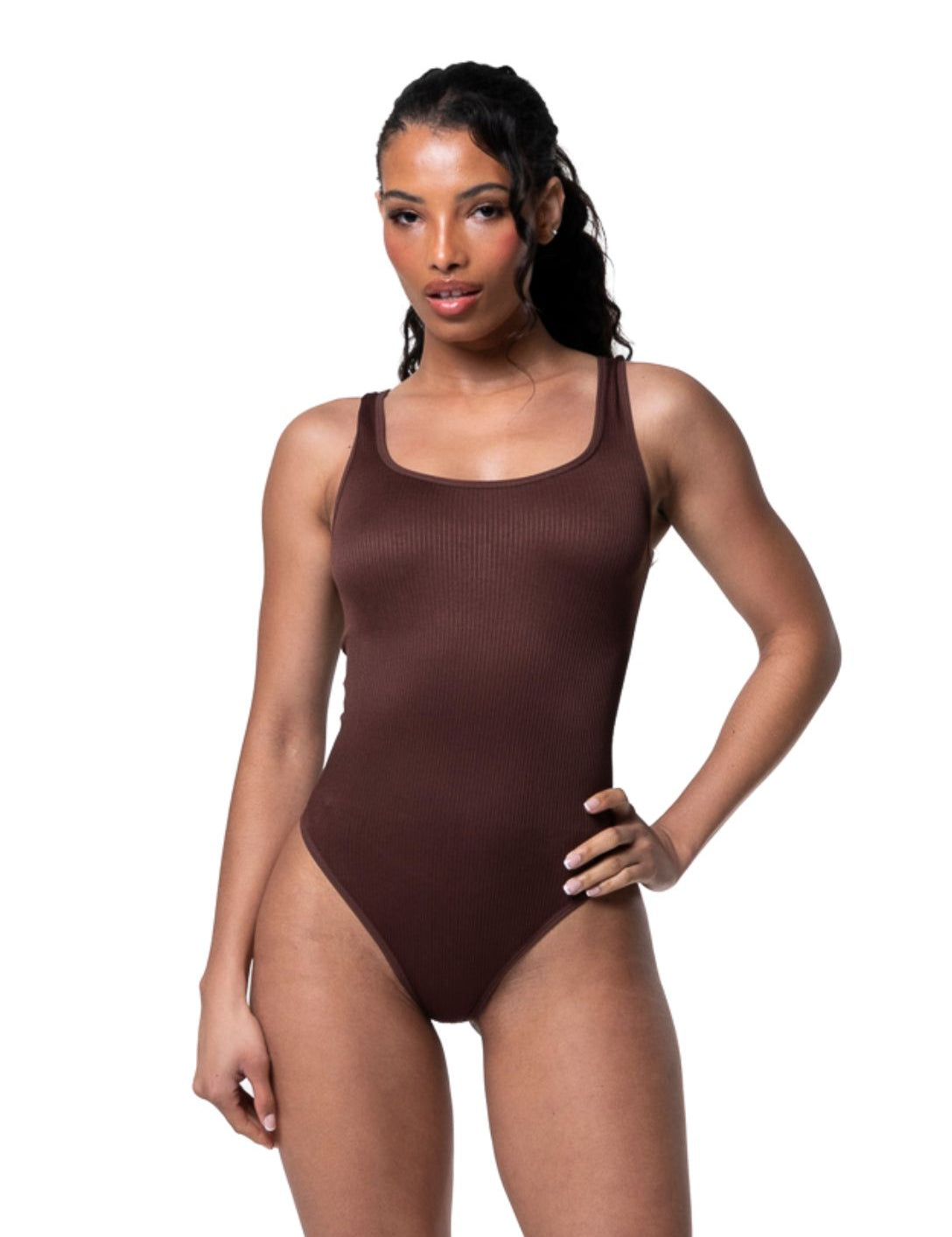 Ribbed Snatched Shapewear Bodysuit - HeyShape